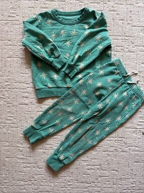 Tiny Cottons Teal Star Print Lounge Set